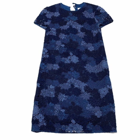 LONDON 'Lian' Print Lace Shift Dress - Picture 5 of 14
